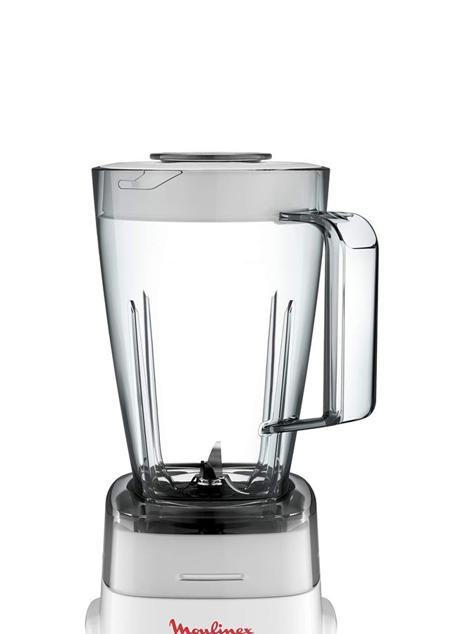 Moulinex - Blender | Genuine  Blender Smoothie Maker | Mixer | 2 Attachments | One Speed and Pulse Function | 2 Years Warranty 1.75 L 500 W LM242B27 White/Clear - Image 1