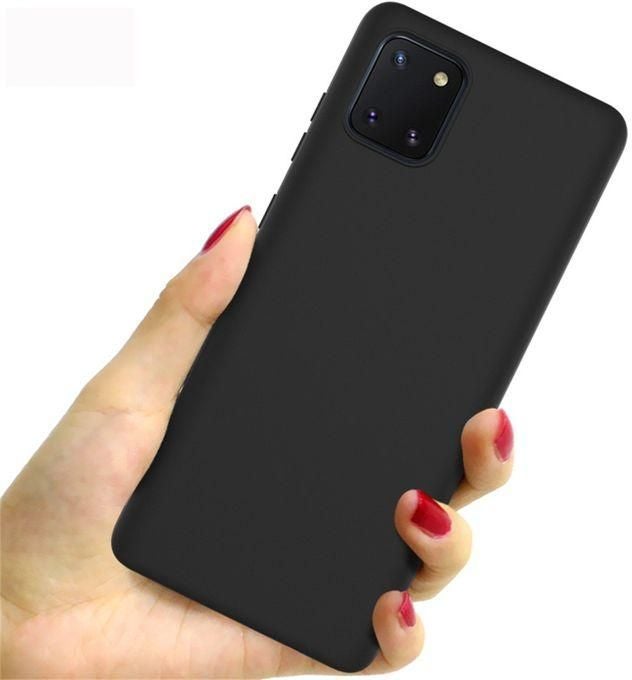 Generic - Silicone Case Cover For Samsung Galaxy Note 10 Lite Black - Image 1