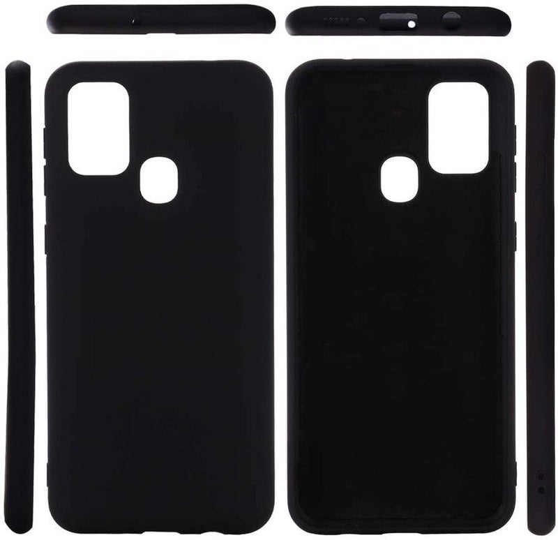 غطاءُ حماية خلفي مرن من السيليكون لهاتف سامسونج M31 . أسود - Image 2