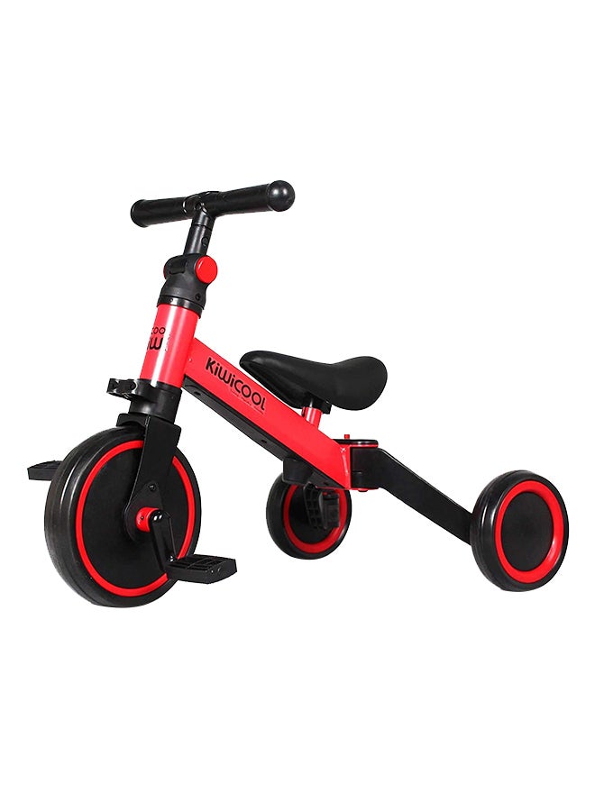 Kiwicool 3 In 1 Kids Foldabale Tricycle Red/Black 60cm  - Image 1