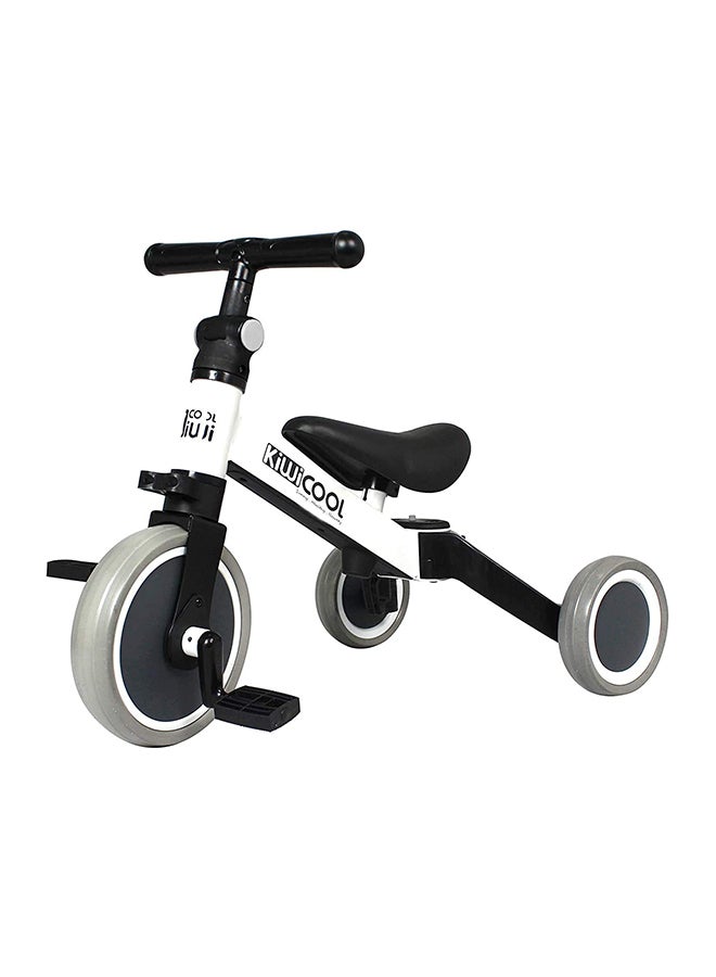Kiwicool 3 In 1 Kids Foldabale Tricycle White/Black 60cm  - Image 1