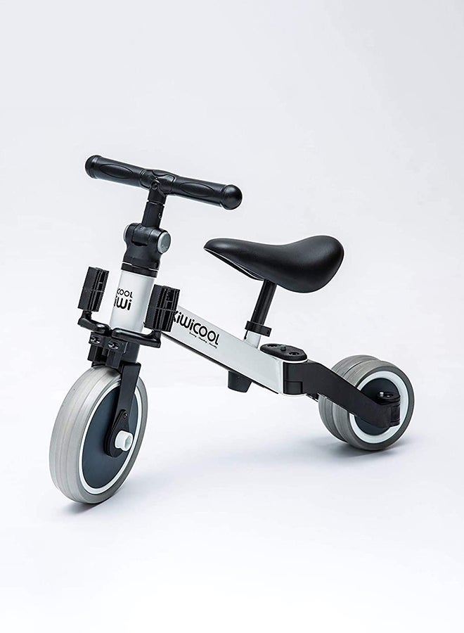 Kiwicool 3 In 1 Kids Foldabale Tricycle White/Black 60cm  - Image 2