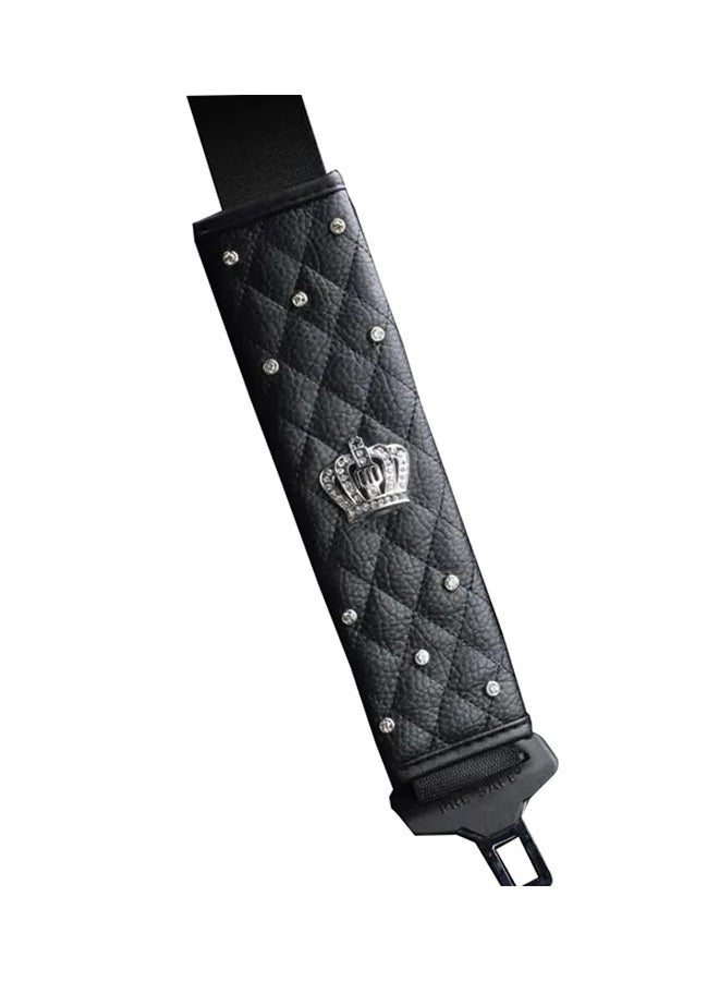 Generic Rhinestone Crown Design Safety Seat Belt Cover  - Image 1