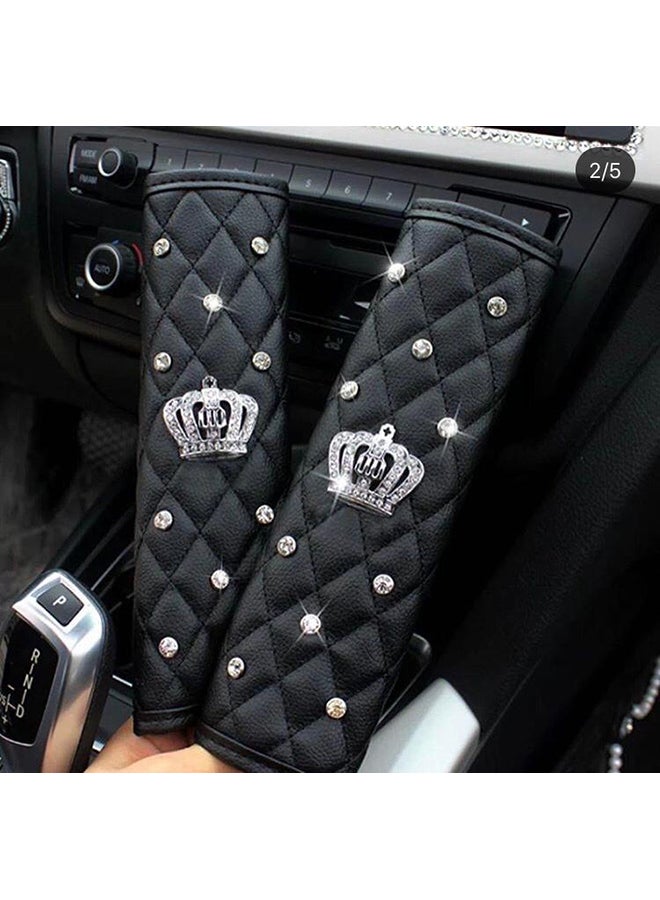 Generic Rhinestone Crown Design Safety Seat Belt Cover  - Image 3