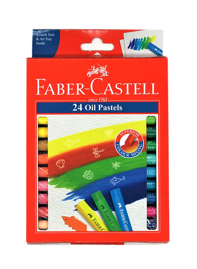 FABER-CASTELL - 24-Piece Oil Pastels Set Multicolour - Image 1