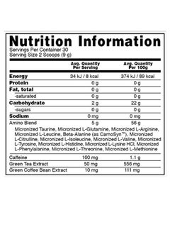 Optimum Nutrition Essential Amino Energy Pre-Workout - Blue Raspberry - 30 Servings  - Image 2