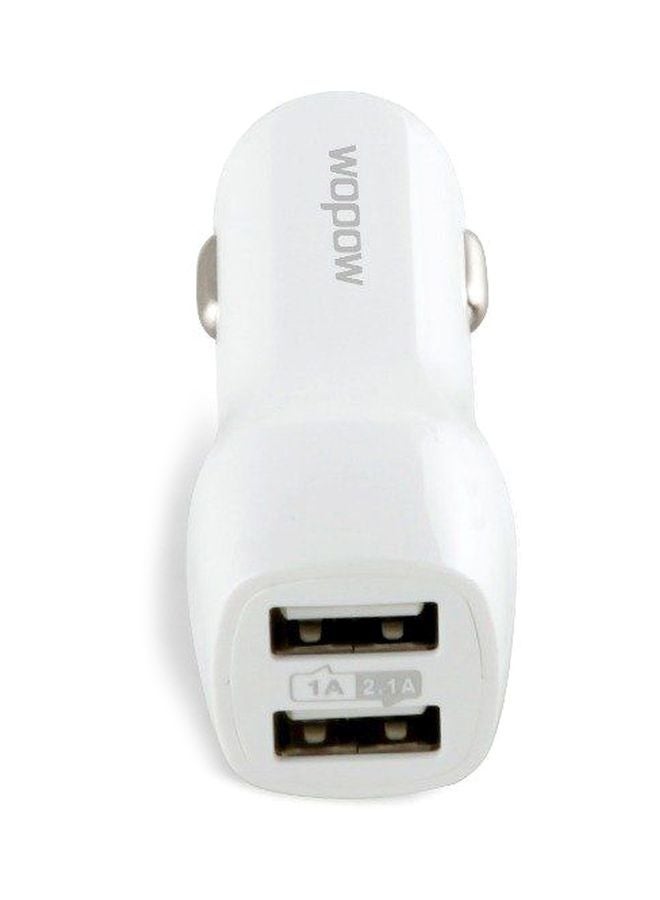 وبو شاحن سيارة بمنفذ USB أبيض - Image 3