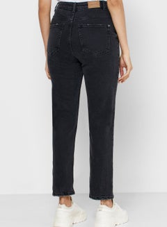 Reserved High Waist Straight Jeans Black  - Image 2