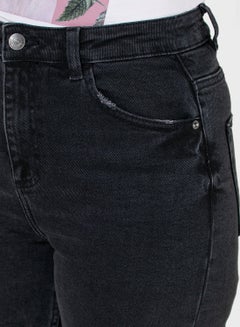 Reserved High Waist Straight Jeans Black  - Image 3