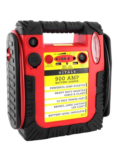 4-In-1 Heavy Duty Jump Starter With LED Light