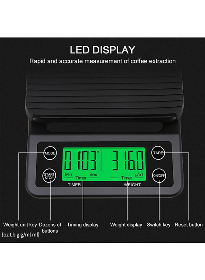 ميزان بشاشة LCD أسود 19.3x3x13سم - Image 2
