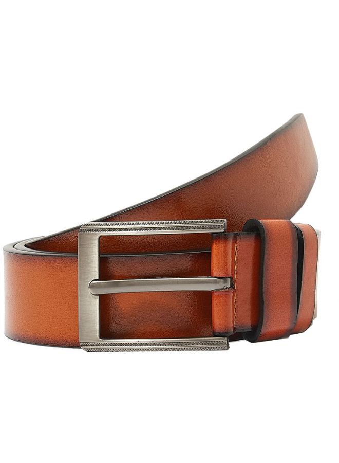 Bousni Classic Leather Belt Tan  - Image 1