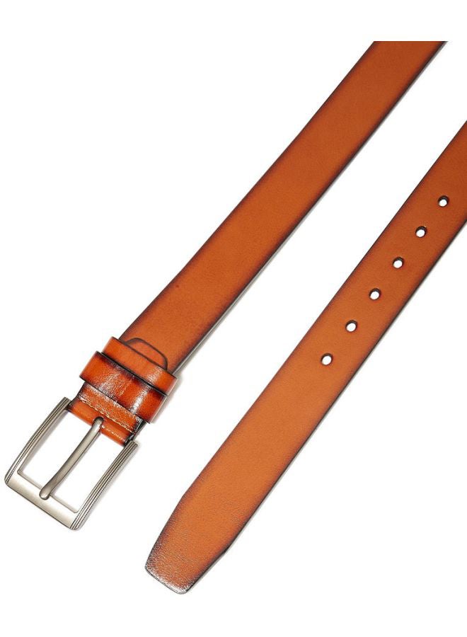 Bousni Classic Leather Belt Tan  - Image 2