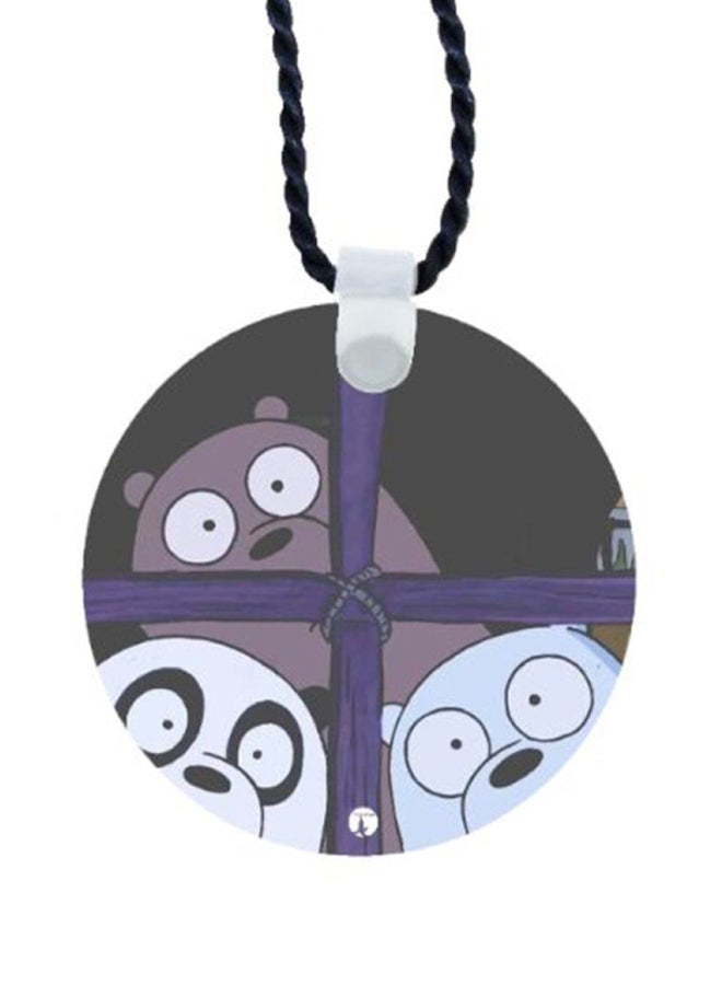 BP We Bare Bear Printed Car Mirror Pendant