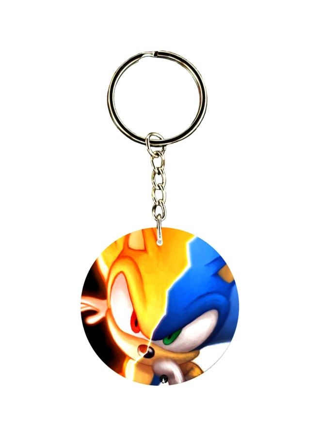 سلسلة مفاتيح من البلاستيك بطبعة شخصية سونيك