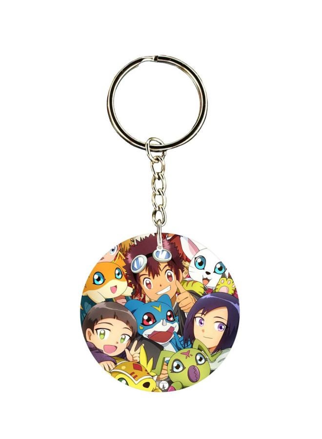 BP Anime Digimon Double Side Printed Keychain