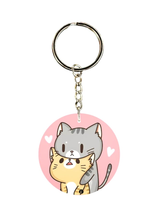 BP Cats Printed Keychain