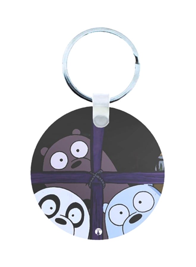 BP We Bare Bear Wooden Keychain