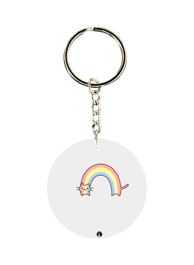BP Cat Printed Plastic Keychain