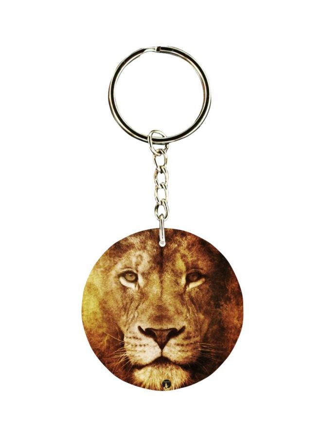 BP Lion Face Printed Keychain