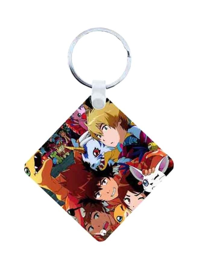 BP Digimon Anime Printed Wooden Keychain