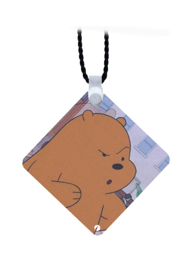 BP We Bare Bear Printed Car Mirror Pendant