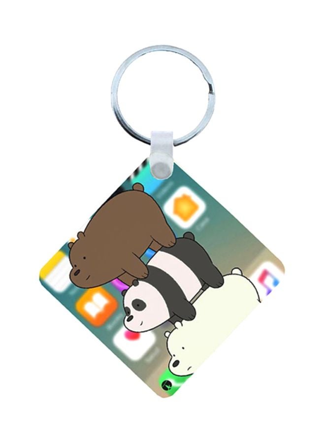 BP We Bare Bear Wooden Keychain
