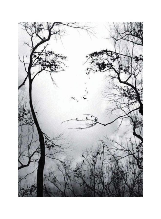 ROSE HAND Nature Themed Wall Painting With Frame Black/White 75x50cm - Image 1