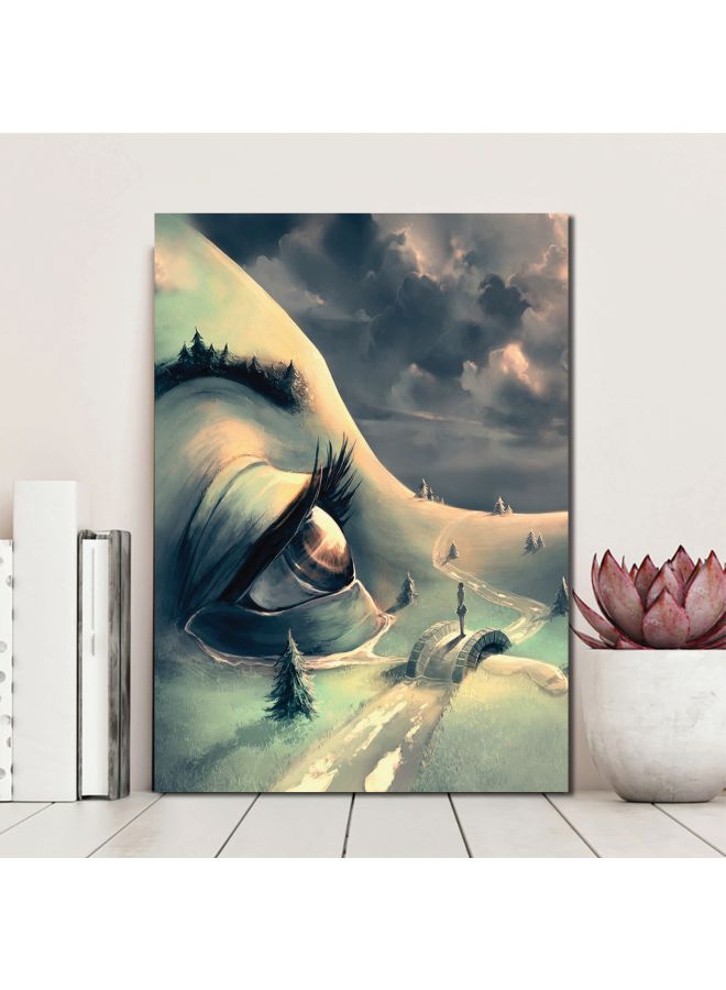 ROSE HAND Psychologist Themed Wall Painting With Frame Green/Grey/Black 75x50cm - Image 2