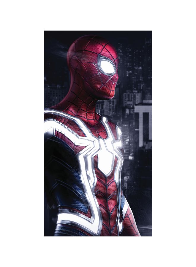 ROSE HAND Spiderman Themed Canvas Painting Grey/Red/Black 95x50cm - Image 1