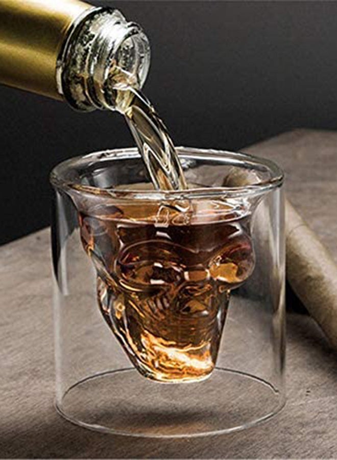 Skull Pattern Shot Cup Clear 250ml - Image 2