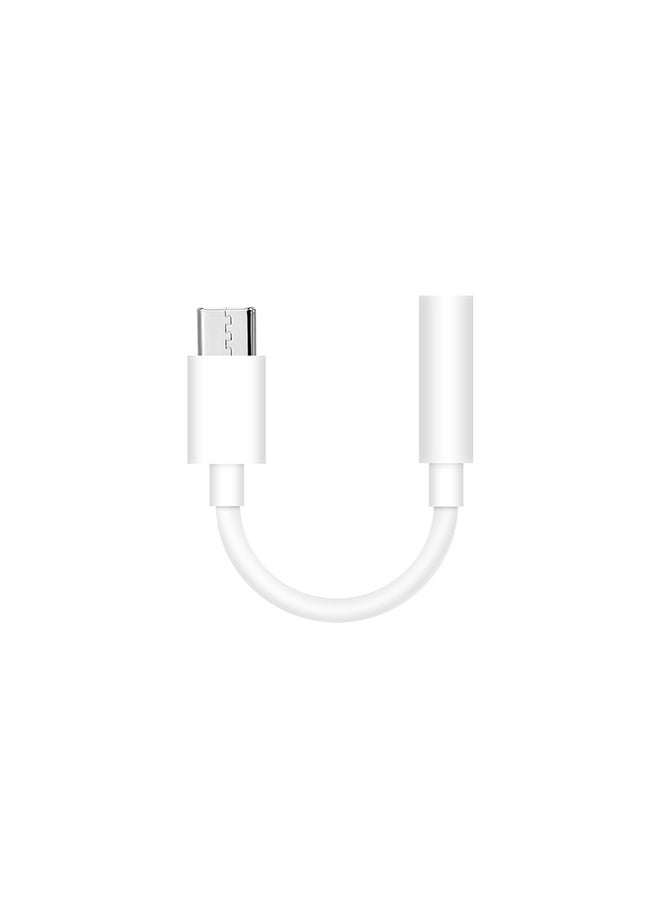 Generic Type-C To 3.5mm Earphone Adapter White  - Image 1