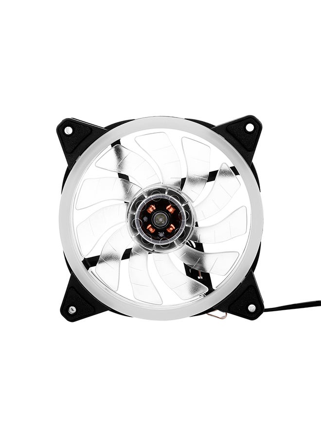 Generic 3-Piece RGB Case Cooling Fan White/Black  - Image 2