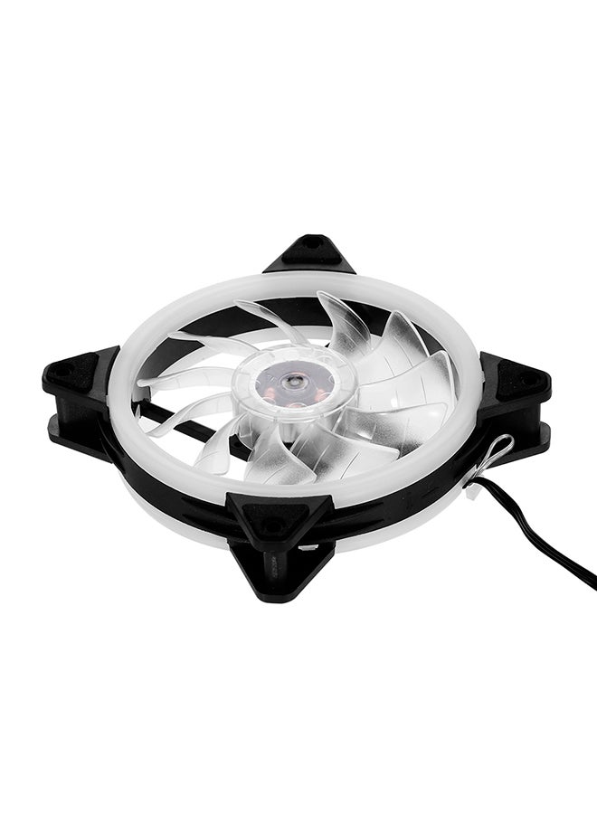 Generic 3-Piece RGB Case Cooling Fan White/Black  - Image 3