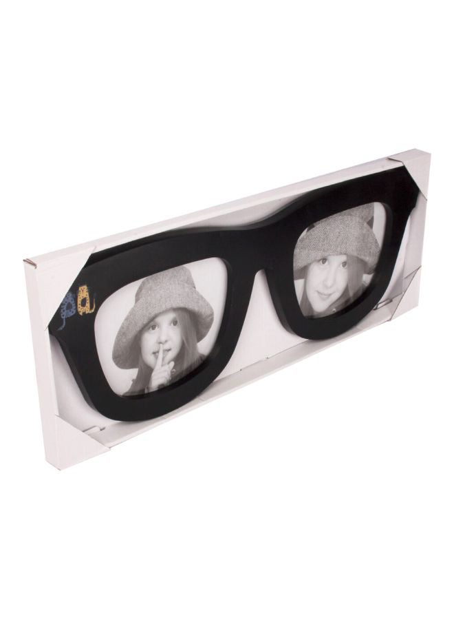 Biggdesign - Cats Printed Glasses Shaped Picture Frame Black 17x50cm - Image 1