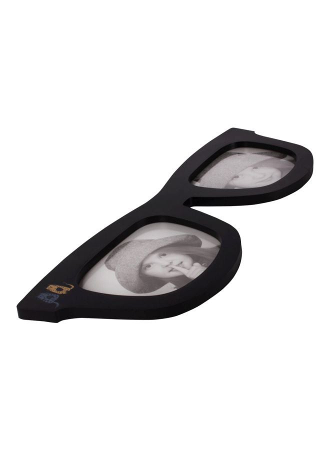 Biggdesign - Cats Printed Glasses Shaped Picture Frame Black 17x50cm - Image 1
