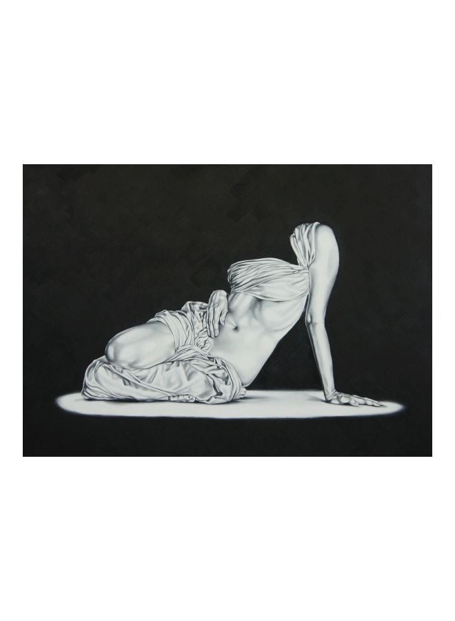 زوت - Faceless Portrait Printed Canvas Black/White 50x70cm - Image 1