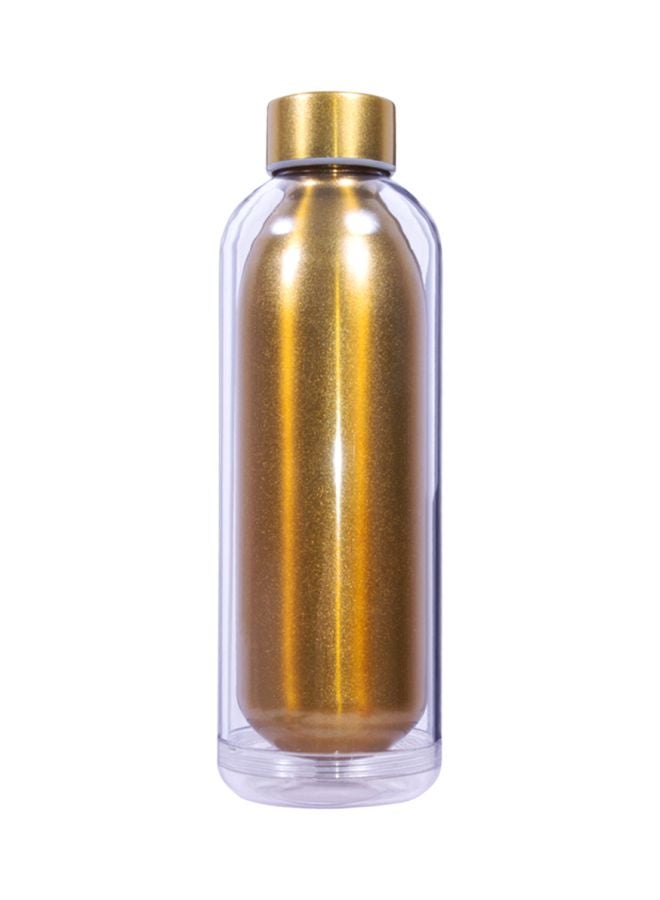 بيج ديزاين زجاجة ماء بطبعة قطط ذهبي/شفاف/أبيض 23x8x8سم - Image 2