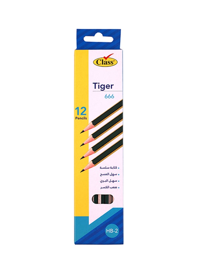 class Packet Of 12 Pencils- Hb2 Green 