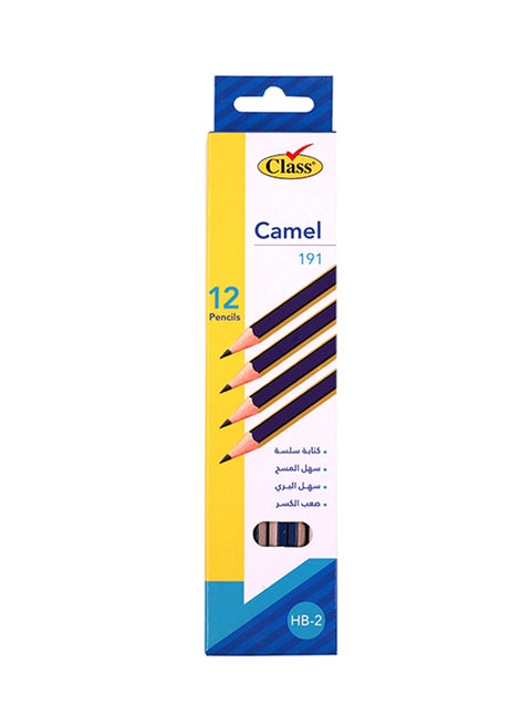 Packet Of 12 Pencils- Hb2 Multicolour