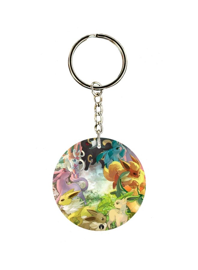 بي بي سلسلة مفاتيح مطبوع عليها إحدى شخصيات مسلسل بوكيمون