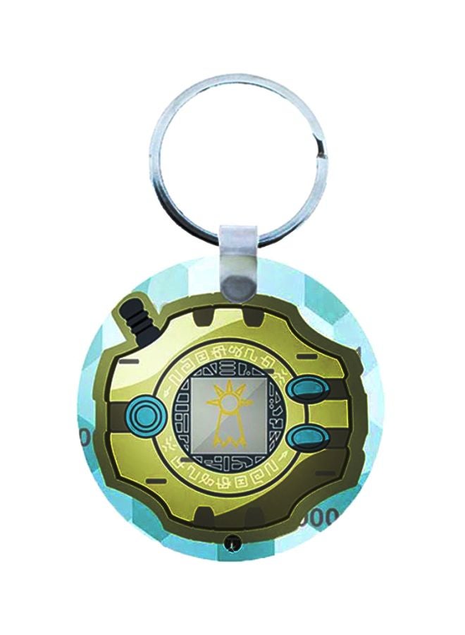 بي بي سلسلة مفاتيح من الخشب بطبعة من مسلسل الأنمي Digimon