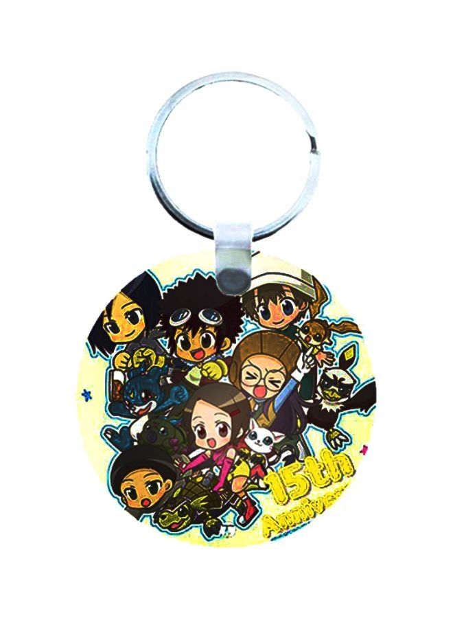 BP Cartoon Printed Wooden Keychain