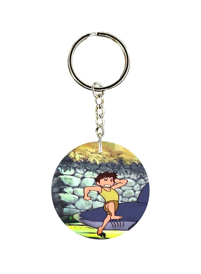 بي بي ميدالية مفاتيح بطبعة مسلسل الرسوم المتحركة "Adnan And Lina"