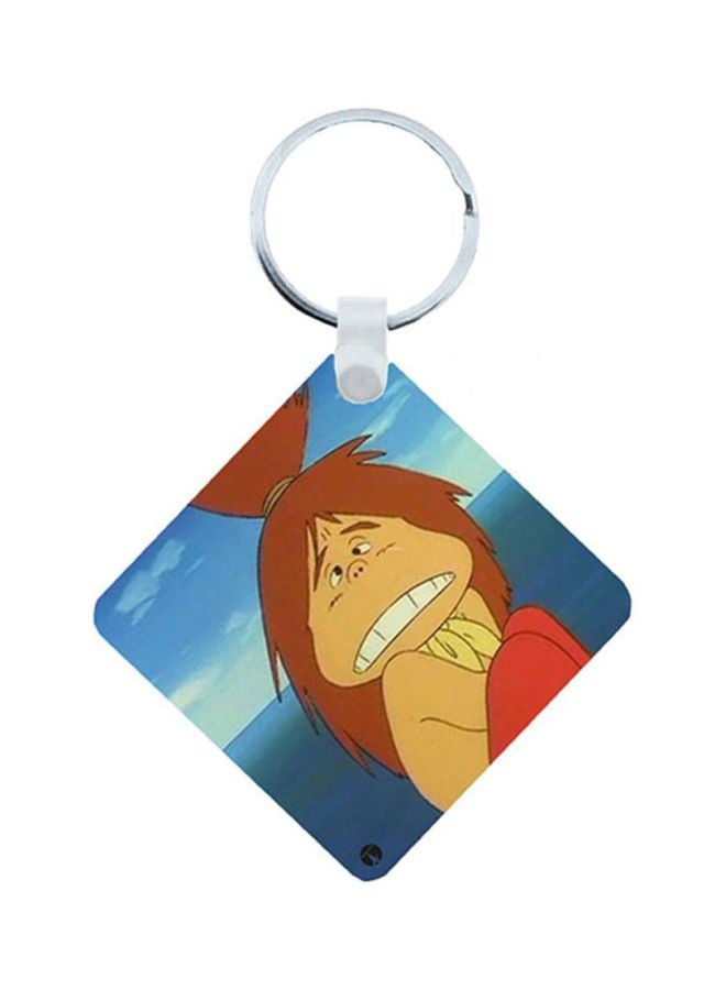 بي بي سلسلة مفاتيح خشبية بصورة من أنمي عدنان ولينا