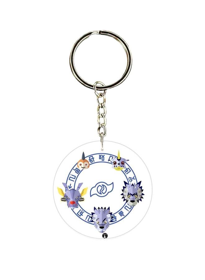 BP Anime Digimon Double Side Printed Keychain