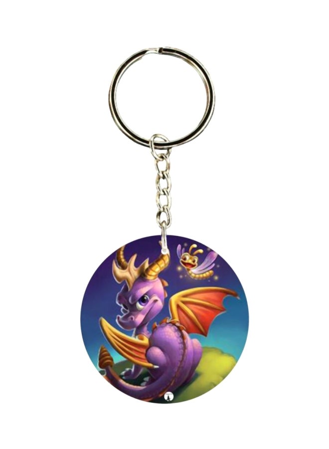 Double Sided Spyro Printed Keychain