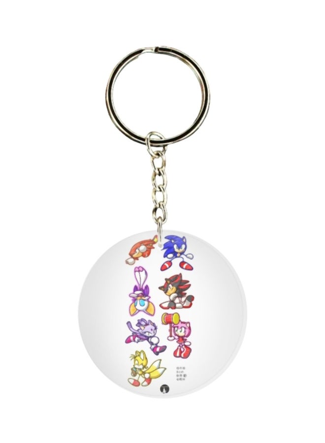 BP Double Sided Sonic Printed Keychain