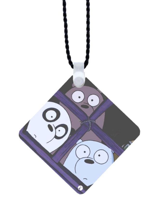 BP We Bare Bear Printed Car Mirror Pendant