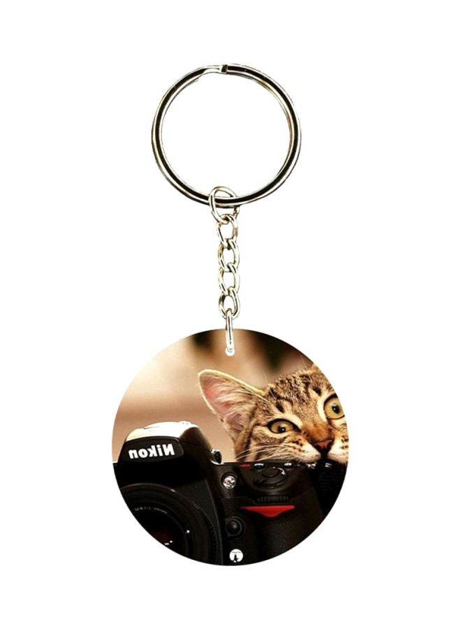 BP Cat Printed Plastic Keychain